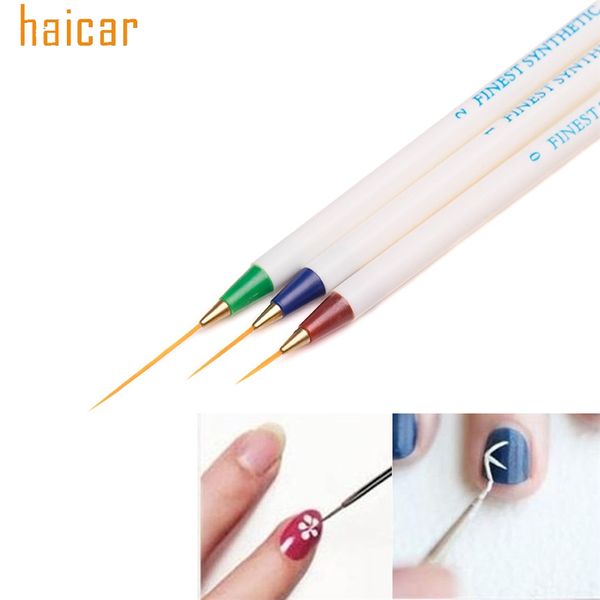 

haicar colorwomen 3pcs/set nail art design dotting painting drawing brush pen tools 160715 drop shipping, Silver