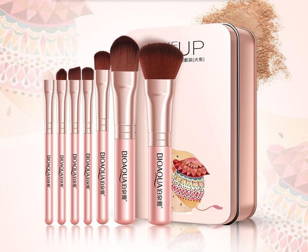 

bioaqua pink purple makeup brushes set foundation eyeshadow blush lipstick brush and ing