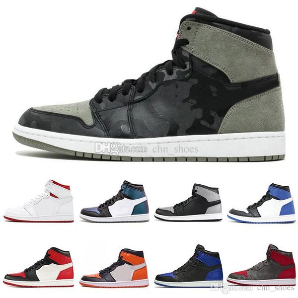 

1 og chicago 3 royal bred men basketball shoes 1s game royal unc chameleon sneakers black white red blue orange gray us7-13