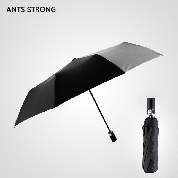 

ants strong 10 ribs business automatic umbrella/three folding reinforcement large sunny rainy mbrella