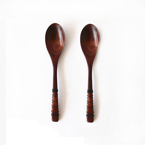 

natural wood spoon long handled spoon kids wooden teaspoon dinner tableware