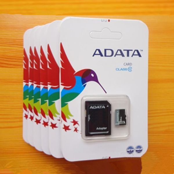 

adata 100% real genuine full capacity 2gb 4gb 8gb 16gb 32gb 64gb micro sd tf memory tf card for smartphone camcoders dhl shipping 1 year