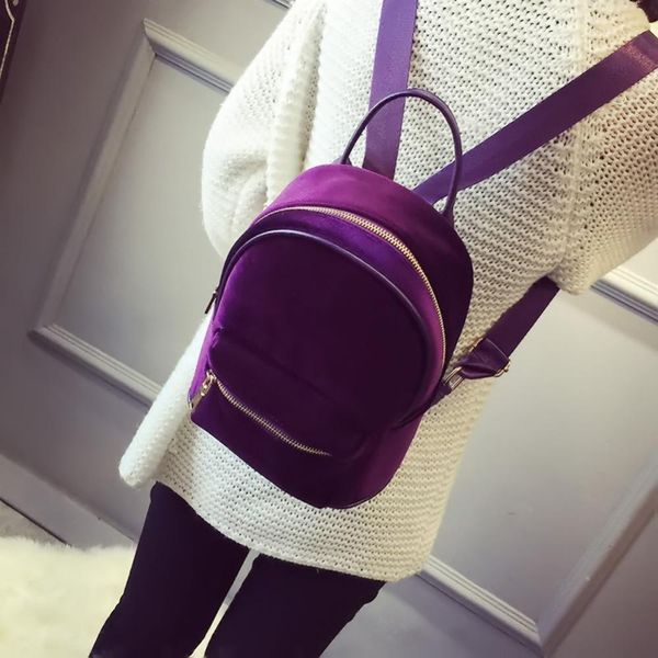 

wholesale- backpack women a stylish shipping faux suede selling backpack women fast 2017 bag female sac dos rugzak small coo ikug, Red;black