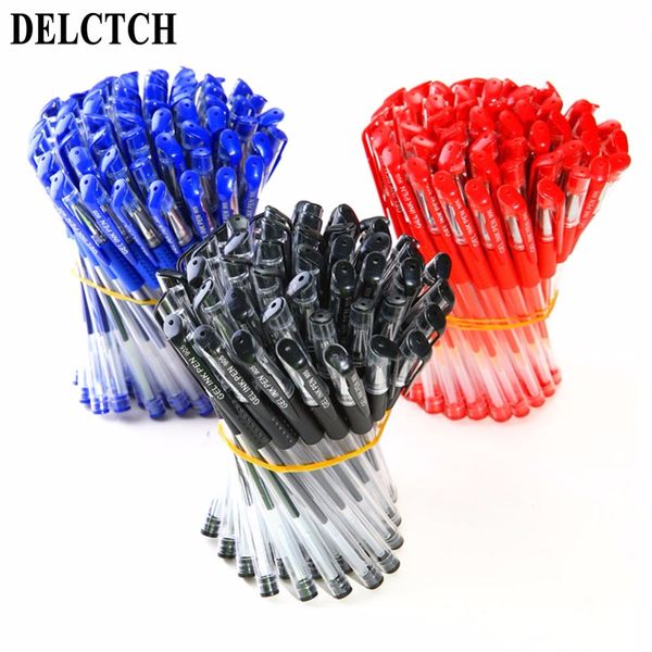 

delvtch 30pcs/set 0.5mm red blue black ink gel pen signature sign pens office school student stationery writing supplies gift