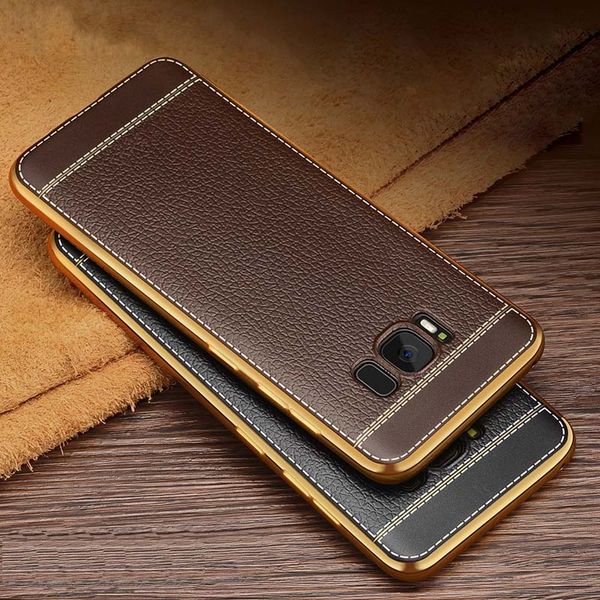 

For Samsung Galaxy S8 S9 Plus Note 8 Case Leather Silicone Soft TPU Phone Cases For Samsung Galaxy S6 S7 Edge Back Case