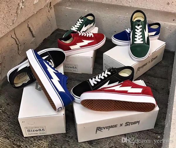 

2018 new revenge x torm old kool women men low cut canva de igner neaker kateboard yellow red blue white black ca ual hoe