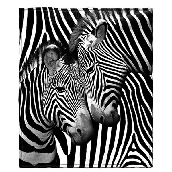 

zebra fleece throw blanket