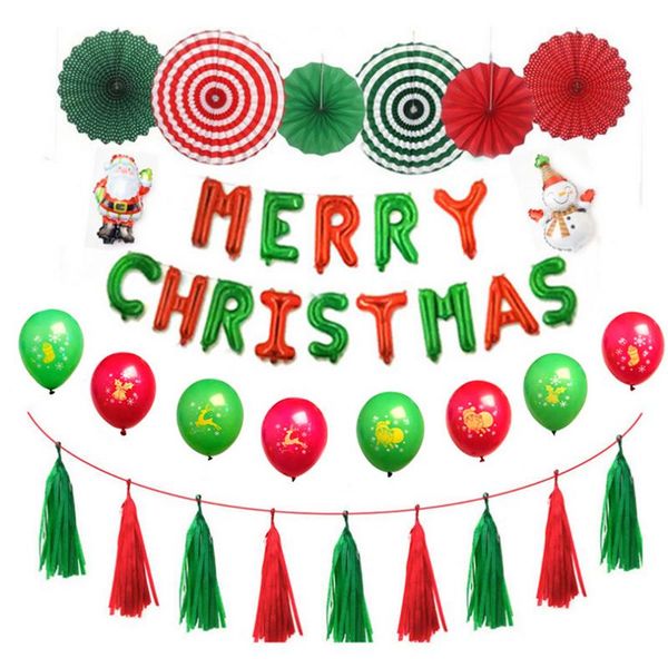 Großhandel Frohe Weihnachten Buchstaben Folienballons Papier Fan Origami Santa Claus Anzug Für Weihnachten Weihnachtsfeier Dekoration Von Yaodaxidafa