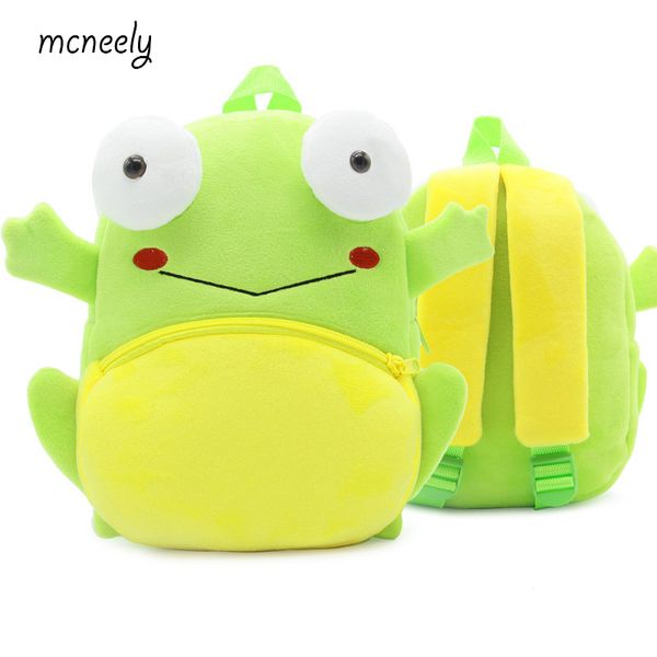 

2-4 years old kindergarten kidsfrog backpacbaby girls boys cute schoolbag plush backpack children cartoon school bags