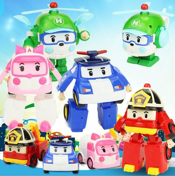 

children's q version puzzle hand to do the model city rescue team fire rescue deformation car robot model toy