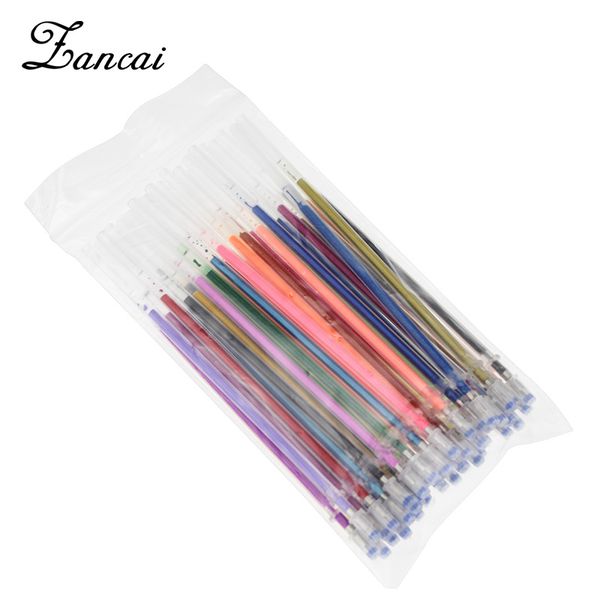 

zancai 48 colors/set colorful 0.8mm full shinning refills diy paniting highlighter refills gift students kids school office, Black;red