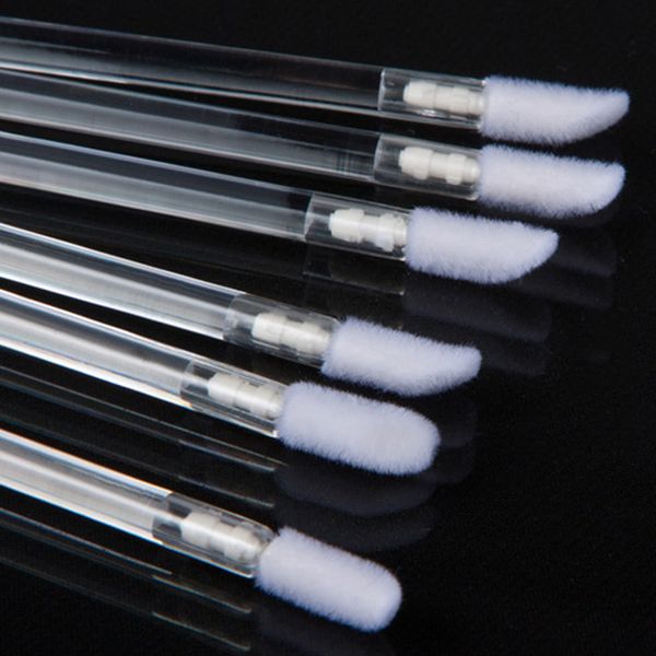 

100 pcs disposable cosmetic lip brush lipstick gloss wands applicator makeup tool brush
