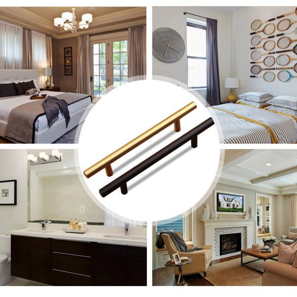 2019 60 400mm Black Brushed Brass Cabinet Hardware 305 Series Bar