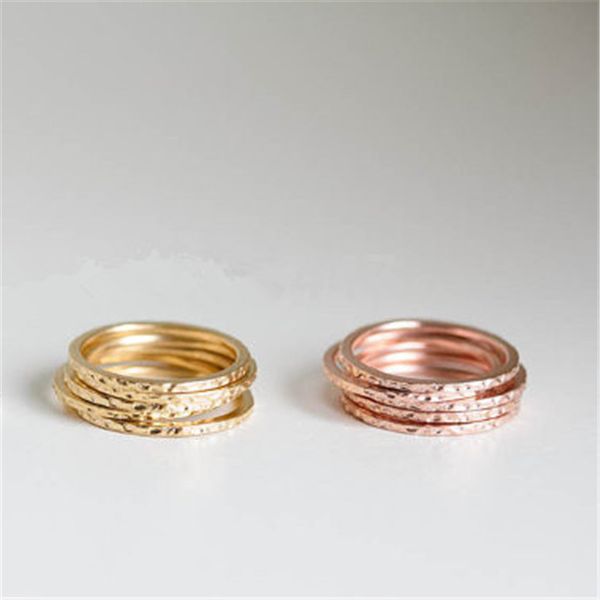 

2018 fashion plain ring the latest elements simple grain ring,surface uneven rings gold-color rings for women, Silver