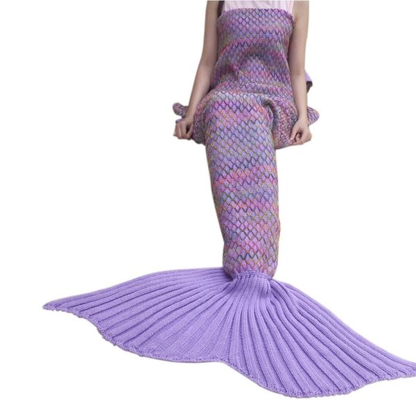 

cammitever crochet knitted mermaid tail blanket super soft all season sleeping bag for girls adults teens women baby girl gift