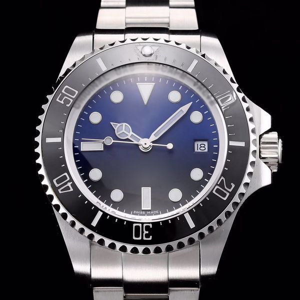 

2018 new luxury brand watch deep style 44mm ceramic ring automatic mechanical movement original folding buckle christmas gift, Slivery;brown