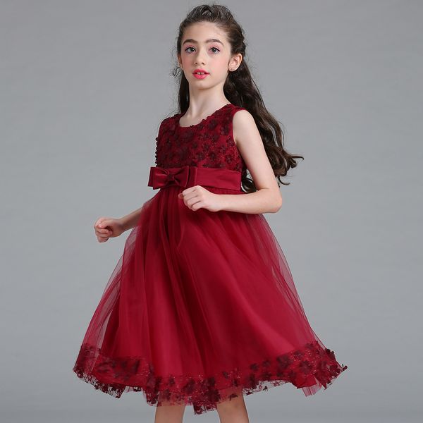 

летняя одежда девушки принцесса pettiskirt цветок детская свадебное платье юбка, Red;yellow