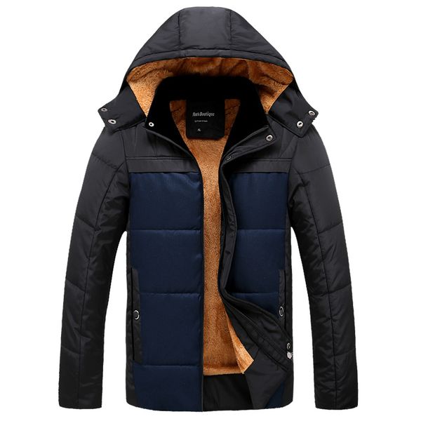 

warm coat men winter sport jacket 2019 new fleece lining mens windbreaker thicken thermal gym coats detachable hood run jackets, Black;red