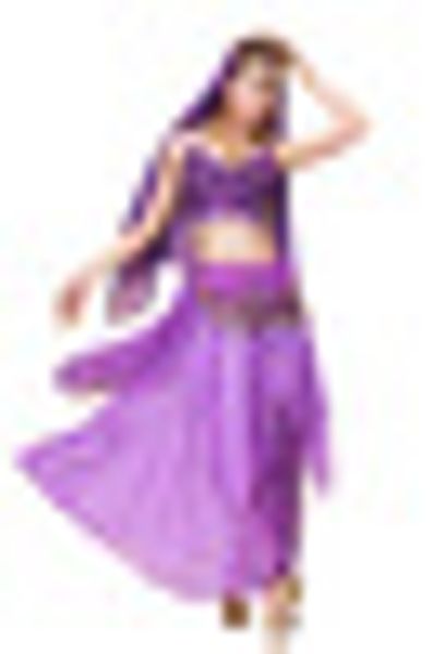 

belly dance costume bollywood bellydance dress cloth (+skirt+belt+veil ), Black;red