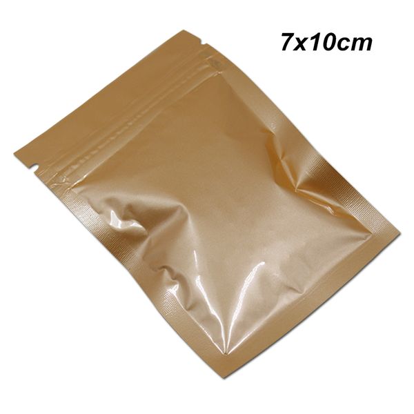 

7x10cm orange 200pcs lot aluminum foil zip lock food valve bag food grocery resealable mylar foil with notch foil mylar food storage pouches