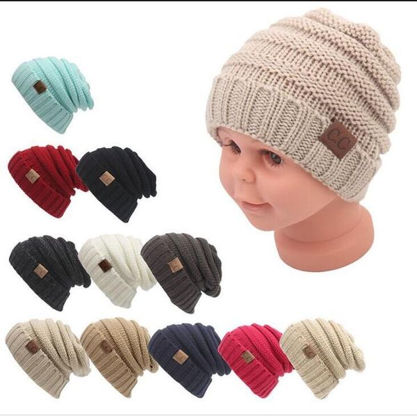 

12 tyle cc kid winter beanie hat winter fur pompom hat kid louchy kull cap tretchy knit louch beanie children baby cap