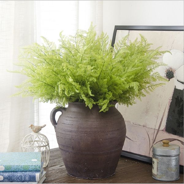 

искусственное растение пластиковый цветок папоротник лист ложный цветок свадебные украшения дома 7 веток комнатные искусственные листья