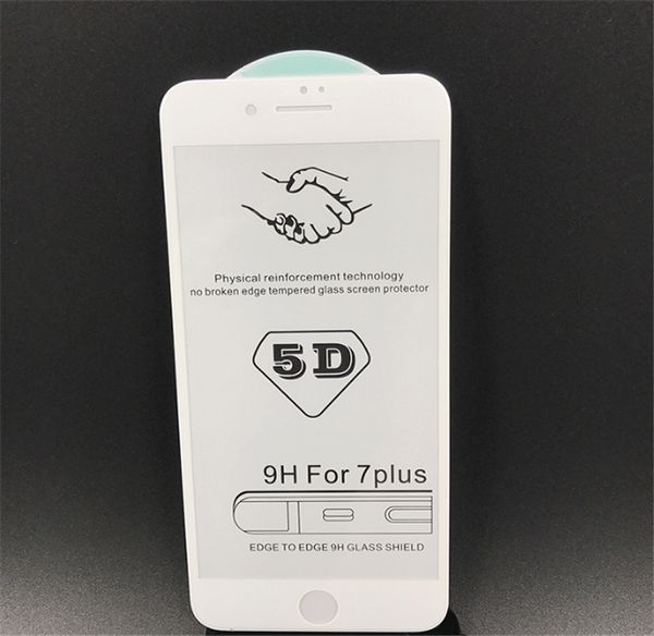 5D Cobertura completa Protetor de tela de vidro temepered para iphone xs xs xs max 8 7 6 para samsung galaxy j3 j4 j6 j8 2018 huawei mate20 2021