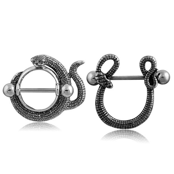 

body piercing jewelry snake type stainless steel cz moon bar barbell nipple ring piercing bar lips, Slivery;golden