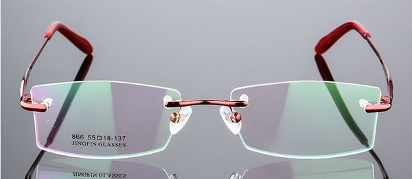 

new arrival ultra-light rimless optical frame women titanium alloy eyeglasses frame myopia prescription glasses frames, Silver