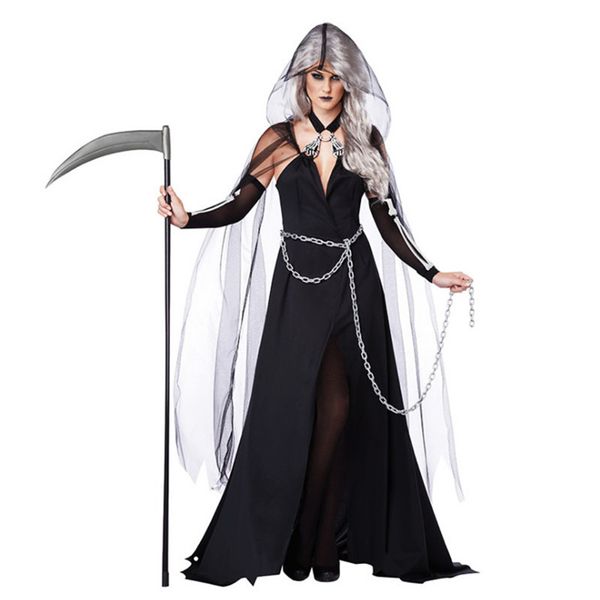 

plus size witch dress black queen costume halloween ghost bride vampire cosplay dress for women club wear party costumes, Black;red