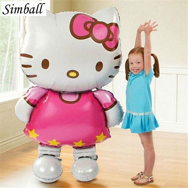 

Upplies свадьба Горячие Продажа 80x48 см Hello Kitty Cat Фольгированный Шар Надувной Мультфил