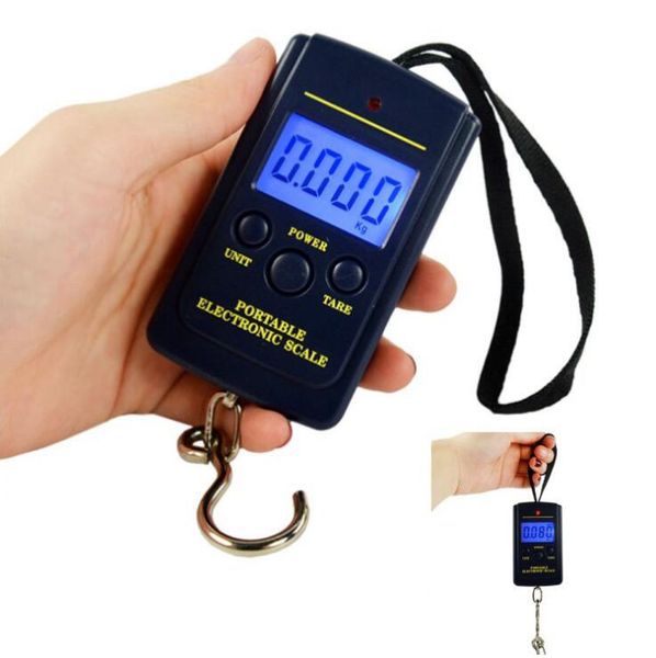 

40kg x 10g mini digital scale for fishing luggage travel weighting portable electronic hanging hook scale ooa5607