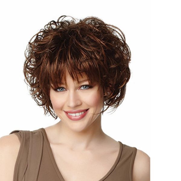 Natural Hair Wig Wig Short Hair Big Curly Hairpieces Short Curls