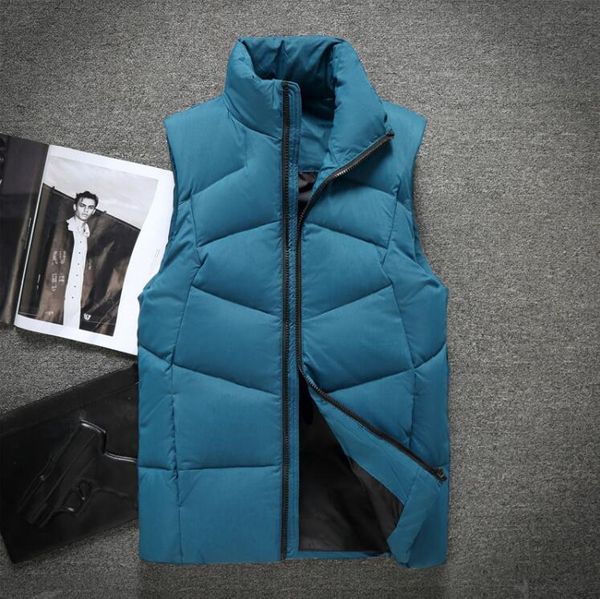 

2019 down jacket vest men's lightweight vest collar vest large size autumn winter coat off-season clearance, Black;white