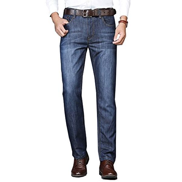 

men's stretch straight jean, Blue