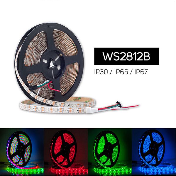 

ws2812b ws2812 ic dc 5v смарт светодиодные пиксельные полосы rgb светодиодная лента ленты свет 30/60/74/96/100/144 светодиод / м