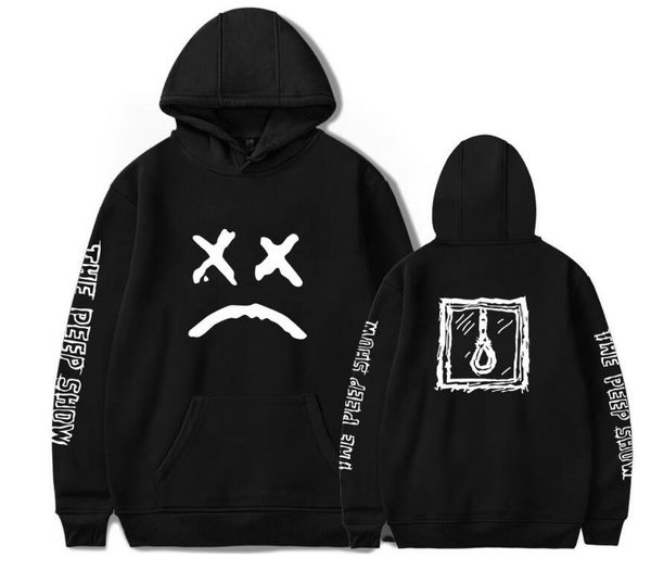 

lil peep funny hoodies lil peep printed men's casual streetwear sweatshirts, Black