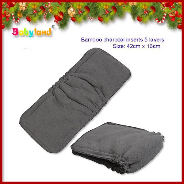 

30 pieces/lot) organic bamboo cotton / charcoal gussets cloth diaper inserts anti-leak bamboo diaper liners