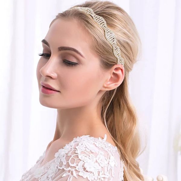 Romantic Pearl Bridal Hairband Wedding Hair Accessories Crystals