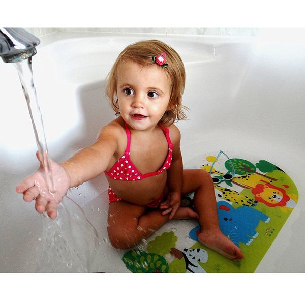 2019 69cmx38cm Anti Slip Baby Bath Mat Many Suction Cups