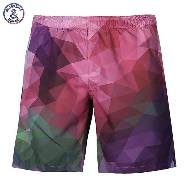 

2017 mr.1991inc new arrivals men's casual beach shorts funny print e color blocks lovely short pants 3d shorts, White;black