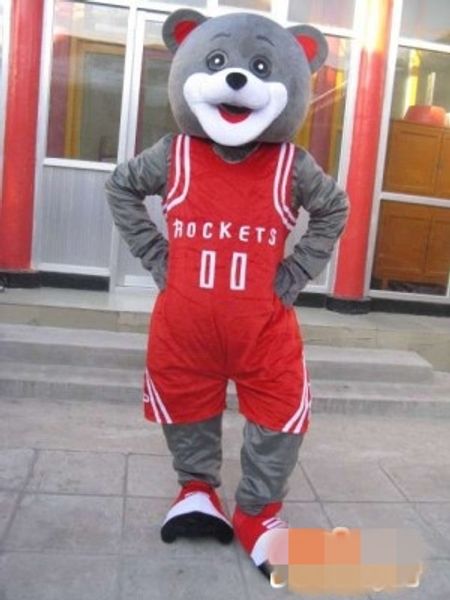 

high-quality real pictures bear mascot costume ing, Red;yellow