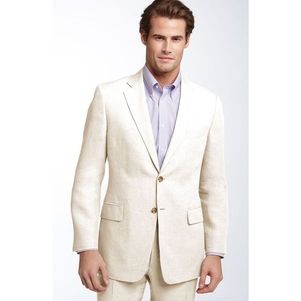 

custom made summer beach khaki men suit slim fit mens blazer men's suit two button smart casual 2 pieces tailored made prom, White;black