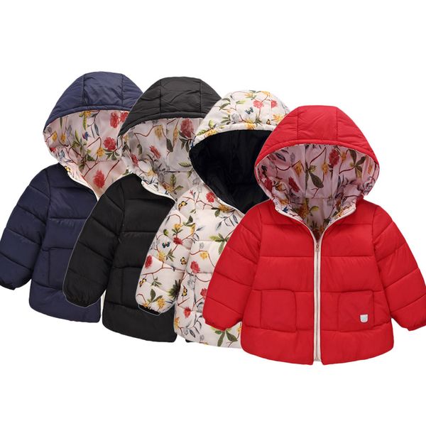 

telotuny fashion spring autumn fur winter hooded coat floral jacket thick outerwear jacket thick warm clothes oct 12, Blue;gray