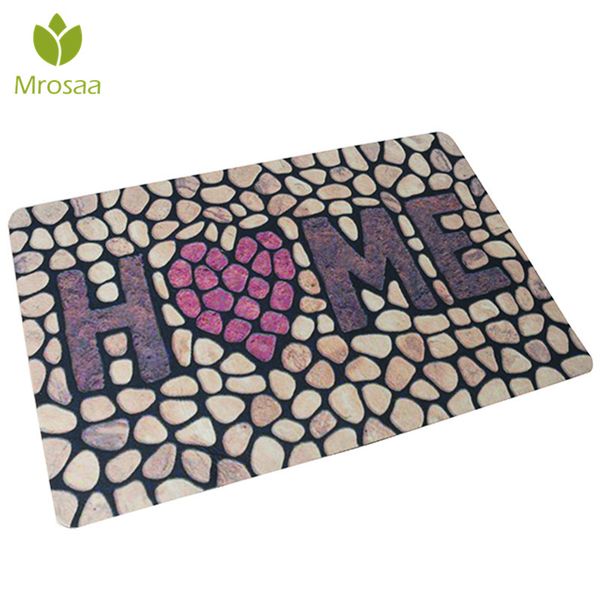 

mrosaa home stones 3d doormat rubber mat anti-slip floor carpet bathroom rug