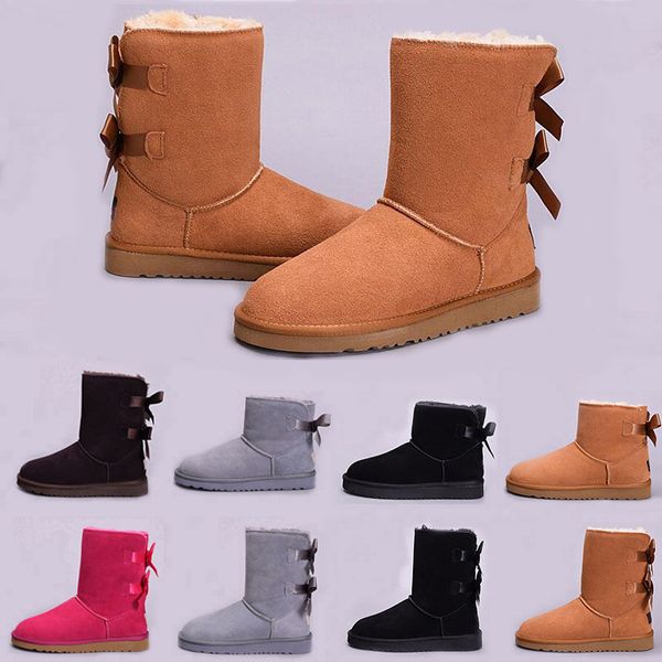 

2019 Women New Popular Australia Classic WGG women high low winter booties chestnut black grey pink designer womens snow knee boots