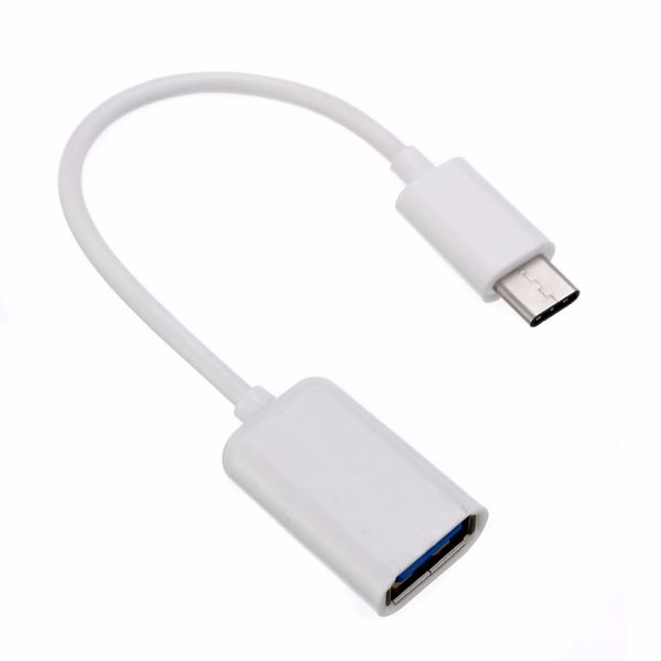 

white/black type c otg cable adapter usb 3.1 type-c male to usb 2.0 a female otg data cable cord adapter 16.5cm