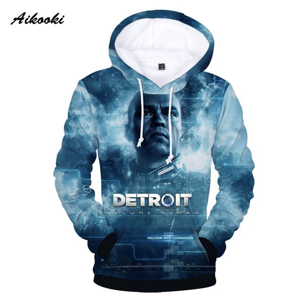 

aikooki detroit become human 3d hoodies men/women harajuku autumn winter boys/girls long sleeve detroit 3d fahion, Black