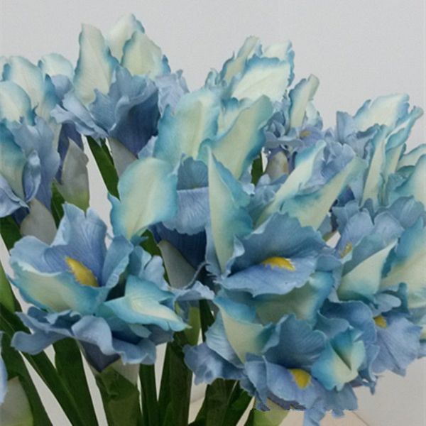 

новый дизайн 5шт искусственного ирландский ирис цветок fleurs artificielles для осени свадебного стола аксессуар украшения дома поддельных и