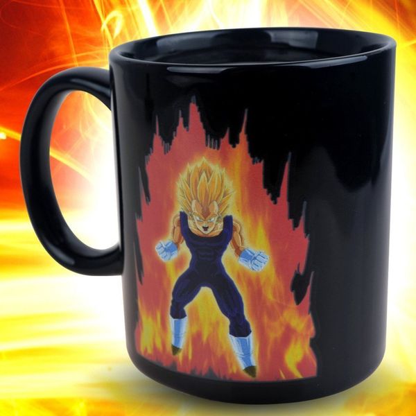 

new design color changing mug 300ml dragon ball z vegeta heat sensitive ceramic temperature sensing rtic milk coffee mug